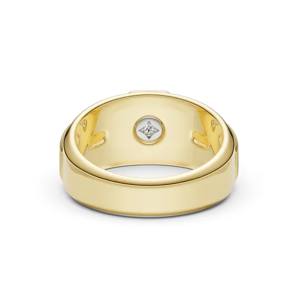 Round Brilliant Hero Signature Solitaire Men's Wedding Ring