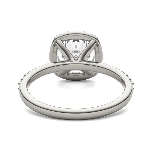 Cushion Custom Halo 1/2 Eternity Engagement Ring