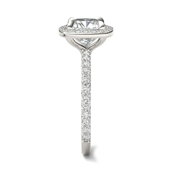 Cushion Custom Halo 3/4 Eternity Engagement Ring