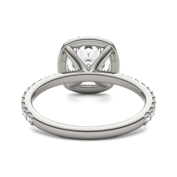 Cushion Custom Halo 3/4 Eternity Engagement Ring