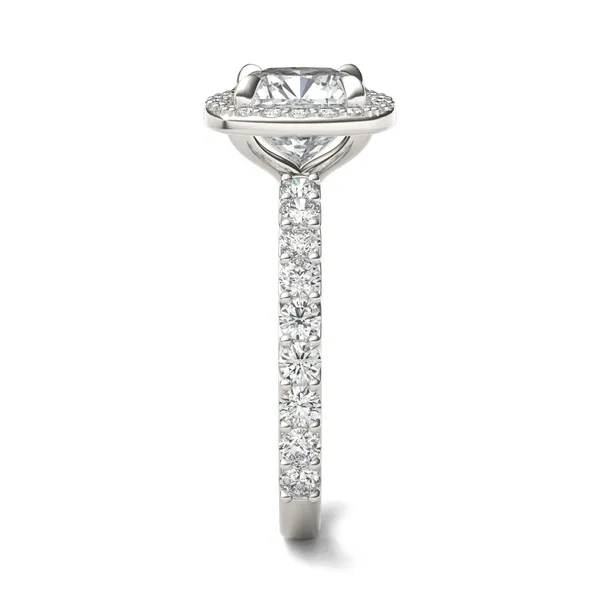 Cushion Custom Halo Bold 3/4 Eternity Engagement Ring