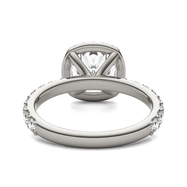 Cushion Custom Halo Bold 3/4 Eternity Engagement Ring