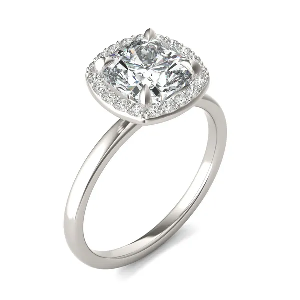 Cushion Custom Halo Classic Engagement Ring