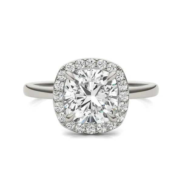 Cushion Custom Halo Classic Engagement Ring