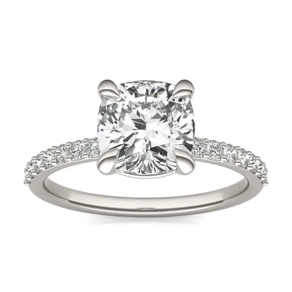Cushion Custom Martini 1/2 Eternity Engagement Ring
