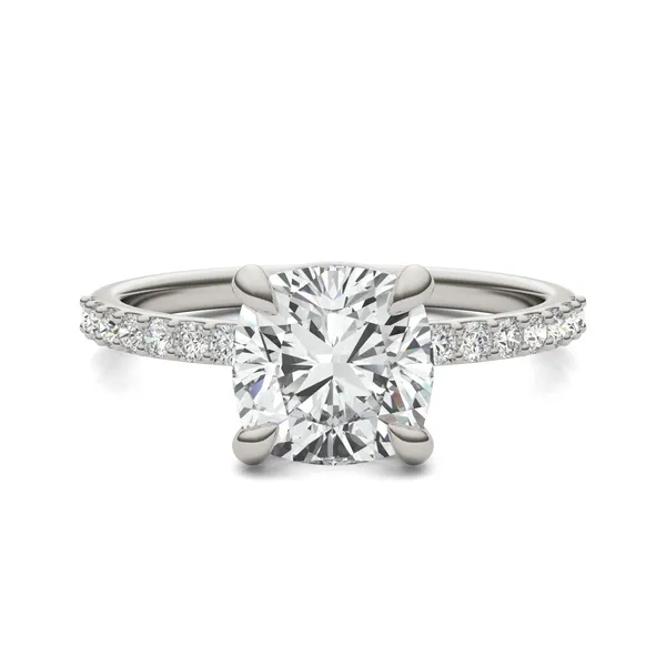 Cushion Custom Martini 1/2 Eternity Engagement Ring