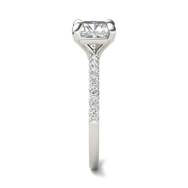 Cushion Custom Martini 1/2 Eternity Engagement Ring