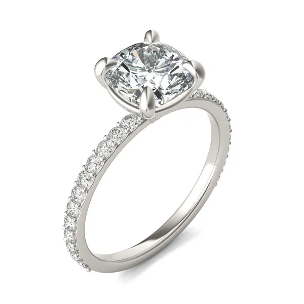 Cushion Custom Martini 3/4 Eternity Engagement Ring
