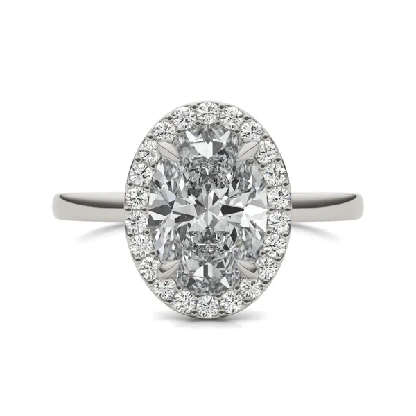 Oval Custom Halo Classic Engagement Ring Setting