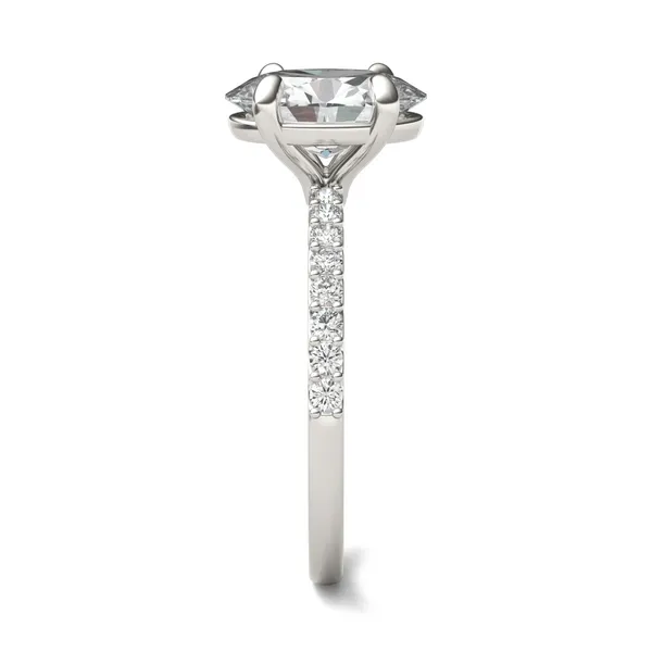Oval Custom Martini 1/2 Eternity Engagement Ring Setting