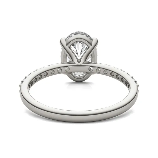 Oval Custom Martini 1/2 Eternity Engagement Ring Setting