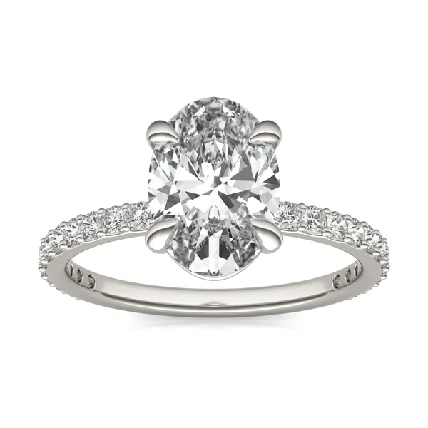 Oval Custom Martini 3/4 Eternity Engagement Ring Setting