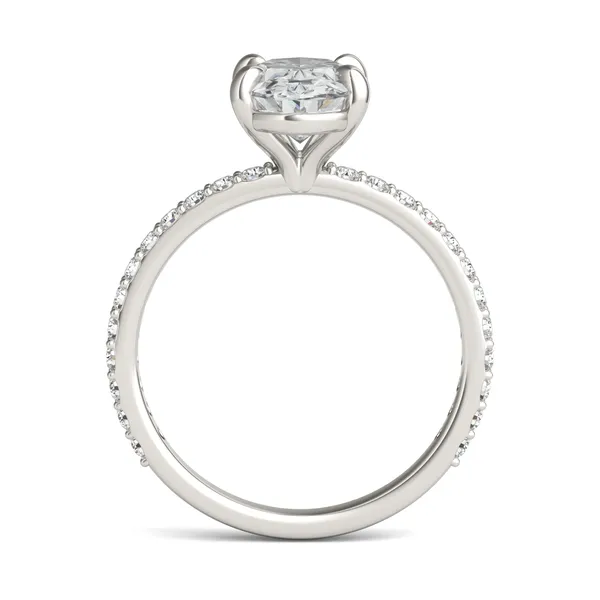 Oval Custom Martini 3/4 Eternity Engagement Ring Setting