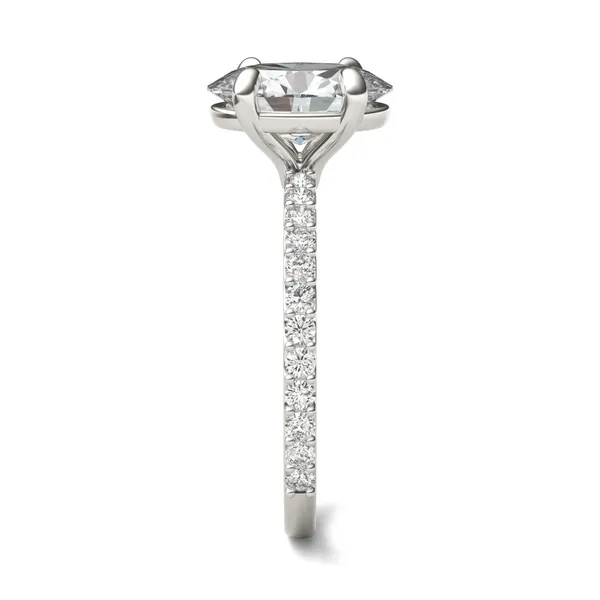 Oval Custom Martini 3/4 Eternity Engagement Ring Setting