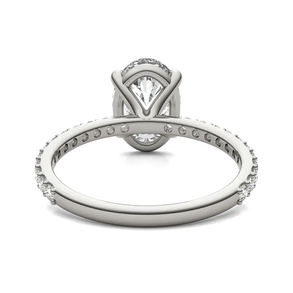 Oval Custom Martini 3/4 Eternity Engagement Ring Setting