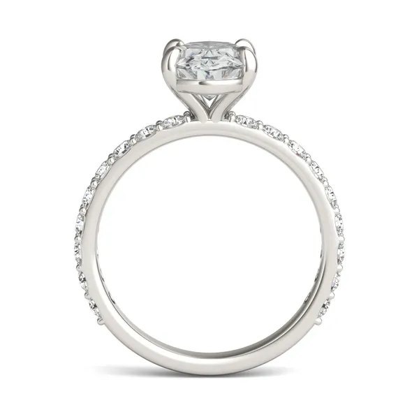 Oval Custom Martini Bold 3/4 Eternity Engagement Ring Setting