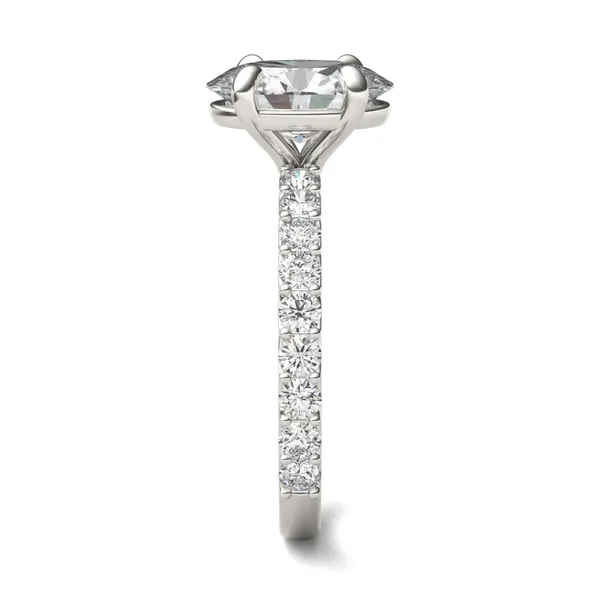Oval Custom Martini Bold 3/4 Eternity Engagement Ring Setting
