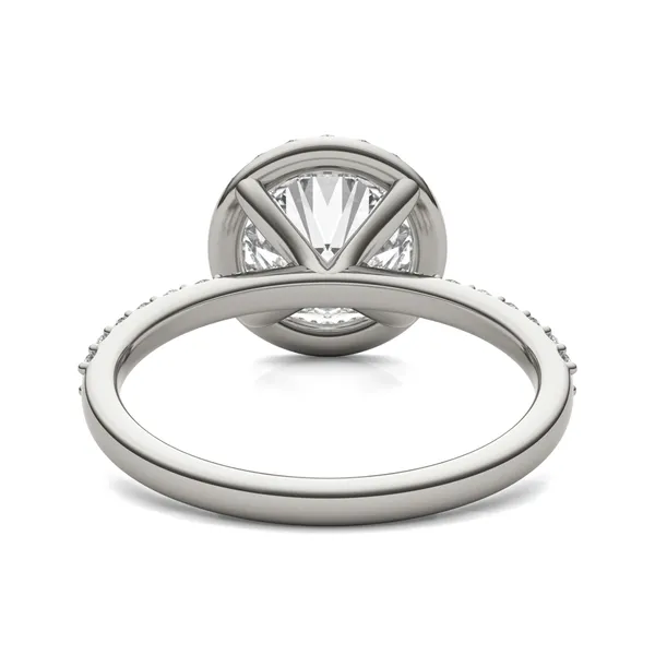 Round Custom Halo 1/2 Eternity Engagement Ring Setting