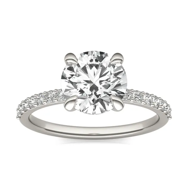Round Custom Martini 1/2 Eternity Engagement Ring Setting
