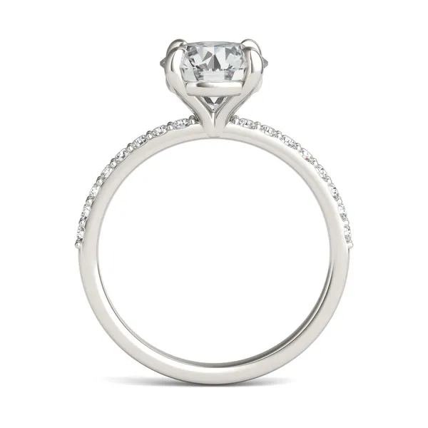 Round Custom Martini 1/2 Eternity Engagement Ring Setting
