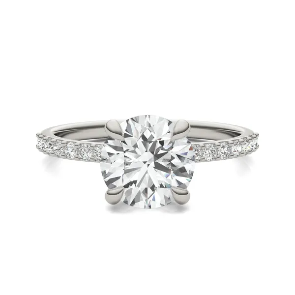 Round Custom Martini 1/2 Eternity Engagement Ring Setting