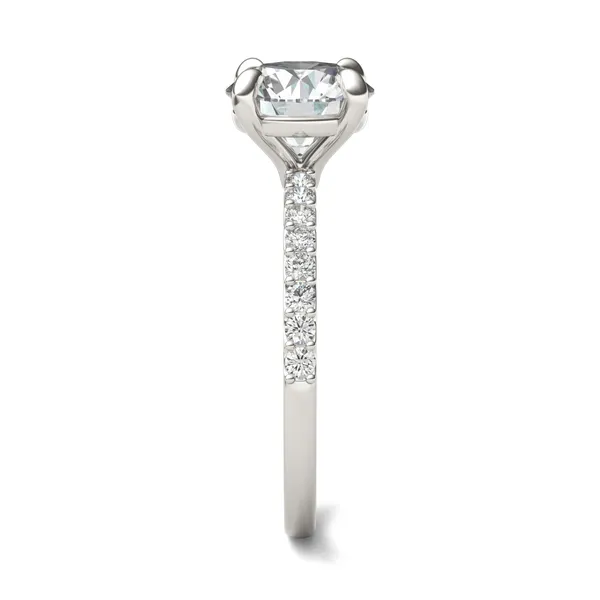 Round Custom Martini 1/2 Eternity Engagement Ring Setting