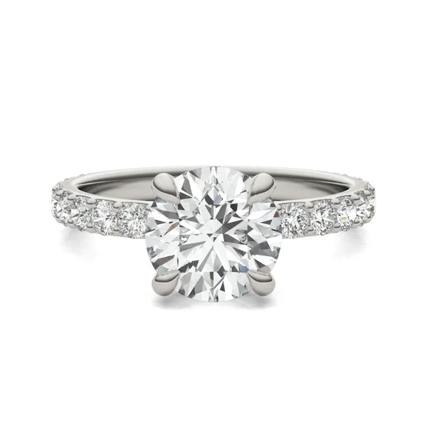 Round Custom Martini Bold 3/4 Eternity Engagement Ring